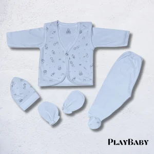 Ajuar Jersin estampado - Blanco - PlayBaby